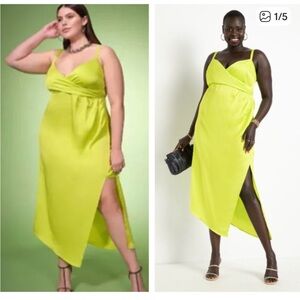 Eloquii Vibrant Green Midi Dress